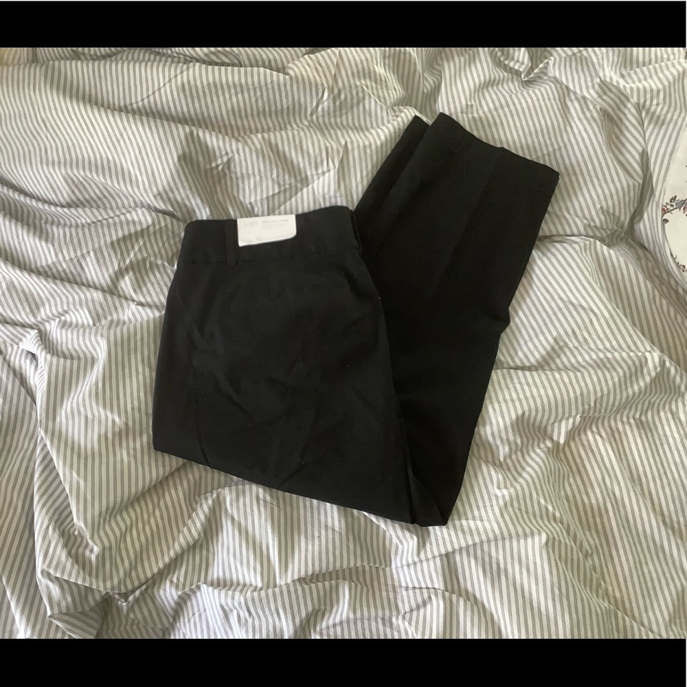 LOFT Original Crop Black Pants NWT